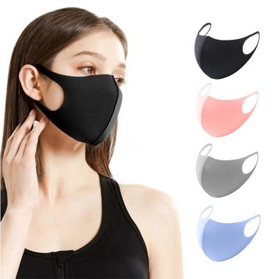 China Fashion Cloth Breathable Face Mask For Unisex Outdoor Black Washable Polyester Cotton Reusable Face Masks for sale