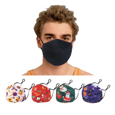 China Breathable Custom Design Kids Face Mask Cubrebocas Anime Halloween Christmas Cotton Double Sided Worn Mask for sale