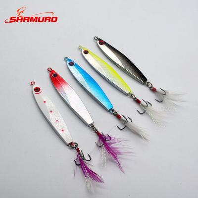 China Wholesale High Quality Metal 40g Lead Fishing Lure Drop Jig Flat Lure for sale