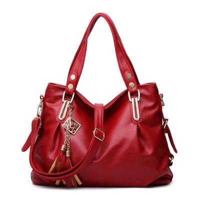 China Newest Fashion Ladies Luxury Handbags Latest PU Shoulder Bags Fashionable High Quality Leather Bags For Women With Tassel for sale