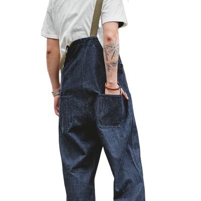 China Breathable Price Platform Good Springs And Autumn Washed Tannin Red Ear Men Jeans Overalls for sale