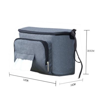 China Fashionable High Quality Durable Diaper Bag Mummy Bag Universal Multi-pockets Polyester Stroller Baby Stroller Storage Bag for sale