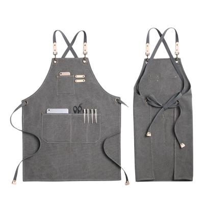 China Mats High Quality Fashion 14OZ Canvas Baking Aprons for Cake Baking and Tools Painting Storage for sale