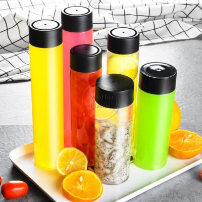 China High quality single disposable plastic bottle cheap price water bottle juice plastic bottles wholesale empty cylinder fruit juice bottle for sale