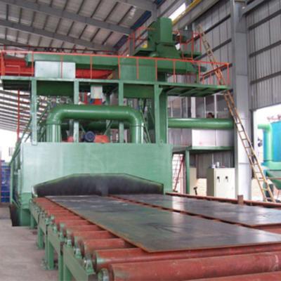 China Surface Cleaning Type H Roller Through Shot Blasting Machine Steel Structure Shot Blasting Machine for sale