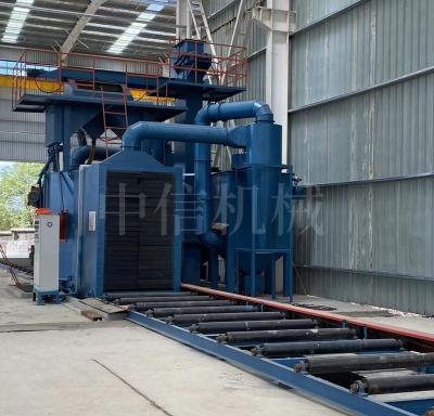 China Building Material Shops Factory Cheap H Beam I Beam Steel Structure Shot Blasting Pretreatment Line For Exterior Cleaning for sale