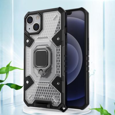 China Shockproof 2 IN 1 Magnet Cell Phone Case Back Ring For iPhone 12 13 mini PRO MAX Kickstand Cell Phone Cover For S21 OPPO for sale