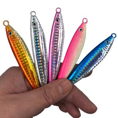 China Lead New style 14g 28g 40g 60g 80g Small Snake Shape Small Iron Lure Long Shot Jig Fishing Lure for sale