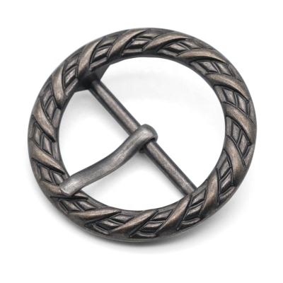 China Wholesale Model 37MM Alloy Belt Buckle Round Shape Nickel Free Pin Belt Buckle For Bags for sale