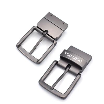 China Custom Logo Nickel Free 52MM Matte Gunmetal Alloy Pin Belt Buckle For Leather Belt for sale