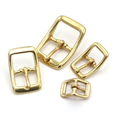 China Fashion Custom Brass Bag Leather Accessories Copper Square Pin Buckle For Belt for sale