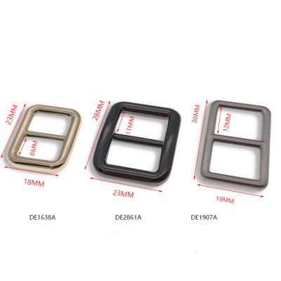 China Belt Bag Accessories Nickel Free Zinc Alloy Custom Metal Sliding Buckle For Bag for sale