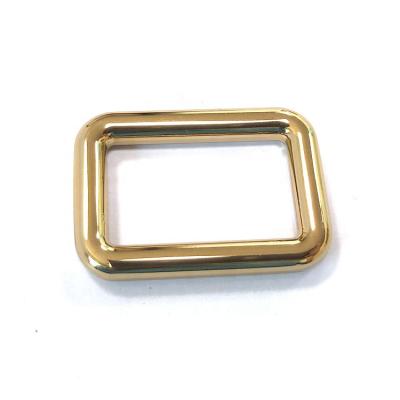 China Handbag Wholesale 25mm Gold Square Zinc Alloy Rectangle Ring Buckle For Bag for sale