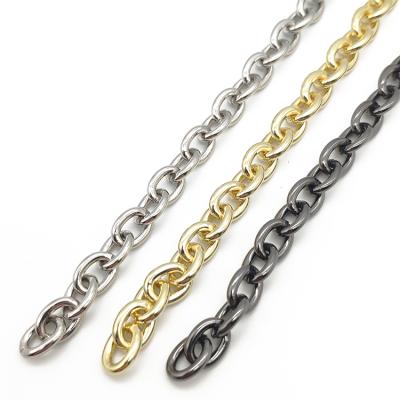 China 2.4*8.5*11MM O Shape Metal Chain Purse Chain Eco-friendly High Quality Plated Bag Handles Accessories for sale