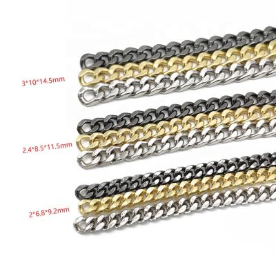 China Nickel-free/Eco-Friendly/Durable Fashion Gold Metal Handbag Strap Smooth Handle Accessories Custom Bag Chain for sale