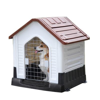 China Wholesale Indoor And Outdoor Large Stocked Kennel Pet Nest Cat House With Iron Mesh Simple Assembly Door for sale