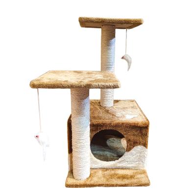 China Sustainable Growing Cat House Tree Interactive Pet Toy Cheap Cat Tree for sale