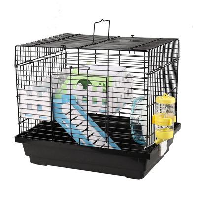 China Wholesale Manufacturer Iron Wire Hamster Cage Durable Metal Pet Cage Stocked With Tray for sale