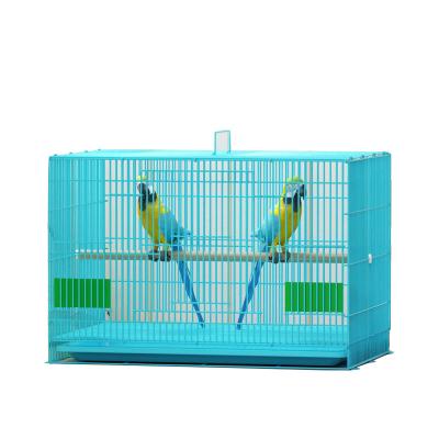 China Stored Durable Wholesale Folding Pet House Wire Iron Metal Parakeet Parrot Bird Cage With Handle for sale