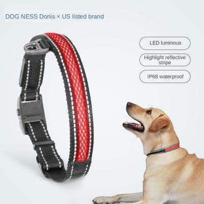 China Pet Dog Collar Night Safety Flash Stocked Waterproof Led Pet Supplies Dog Led Light Collar Leash for sale