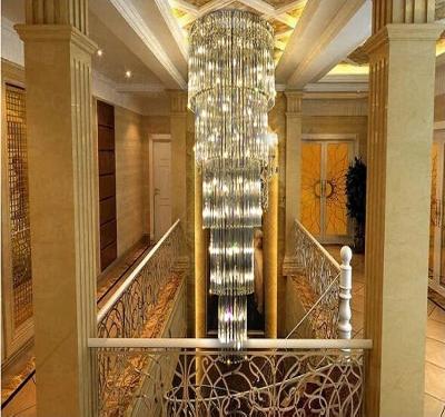 China Luxury Clear Chrome Chandelier Crystal Light Leaded Crystal Chandelier Light For Lobby Stair Hallway Project for sale