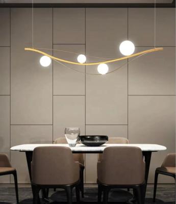 China Dining Room Hanging Pendant Lights Bar Modern Nordic Gold Kitchen Decor Designer Chandeliers for sale