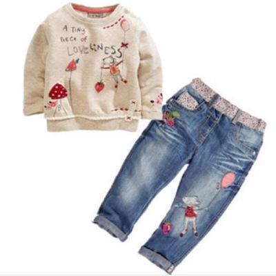 China 2020 Fashion Autumn Lovely Floral Children's Clothing Casual Baby Girls Clothes Kids Clothing Sets for sale