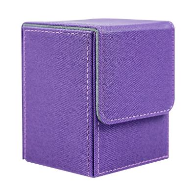 China Fashion Sanseking Deck Premium Box Keeper Flip Closure PU Magnetic Top Loading Leather Playing Game Trading Card Case Holder for sale