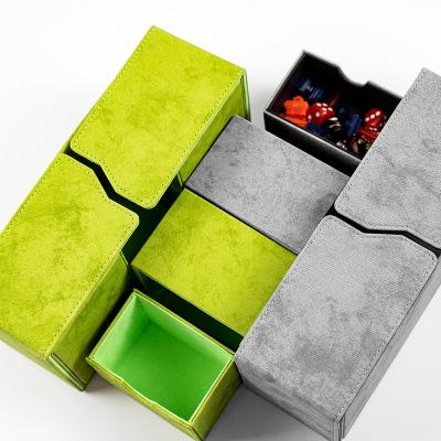 China Fashion Sanseking Yugioh Game Card Box Sweden Collection Alcove Pop Up Deck Case Storage Emerald Green Playing Magnetic Card for sale