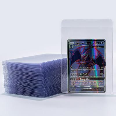 China NATIONAL Sanseking Logo Premium 35PT Custom PVC Clear Sports Protector Trading Semi Rigid Holder PSA Card Sleeves Top Loading Saver for sale