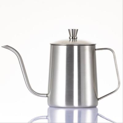 China Sustainable Hot Style 600ml Stainless Steel Spill Over Gooseneck Kettle For Coffee Tea for sale