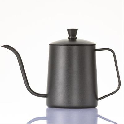 China Sustainable Hot Style 600ml Stainless Steel Spill Over Gooseneck Kettle For Coffee Tea for sale