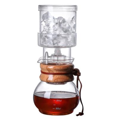 China Viable Ice Drip Coffee Pot Coffee Maker Filter Percolators Espresso Kitchen Glass Dripper Pot Ice Cold Brew Pots Brewer for sale