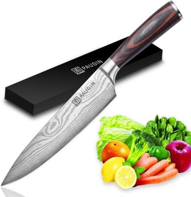 China Sustainable Chef Knife Kitchen Knife 8 Inch German High Carbon Stainless Steel Knife With Ergonomic Handle, Ultra Sharp for sale