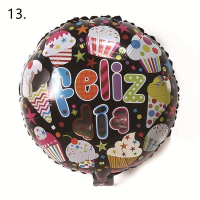 China Foil Wholesale 18 Inch Spanish Happy Day Balloons Globos Feliz Dia Globos Helium Decoration Foil Baloes for sale