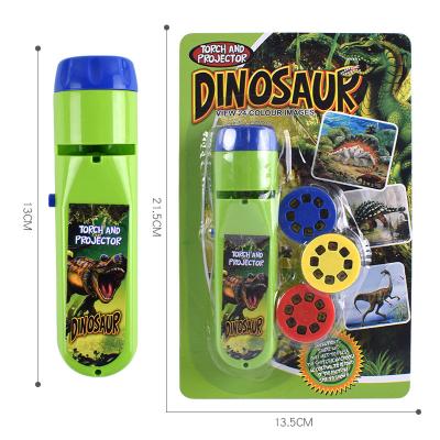 China Eductional Toys Bright Projection Flashlight Baby Sleep Story Book Picture Children Reading Animal Model Toy Cute Cartoon Dinosaur Toy for sale