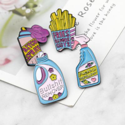 China Daily Rose Gold Plated Glitter Anime Making Clothing Accessories Metal Badge Cartoon Hard Enamel Pin Soft Lapel Pin Custom Enamel Pin for sale