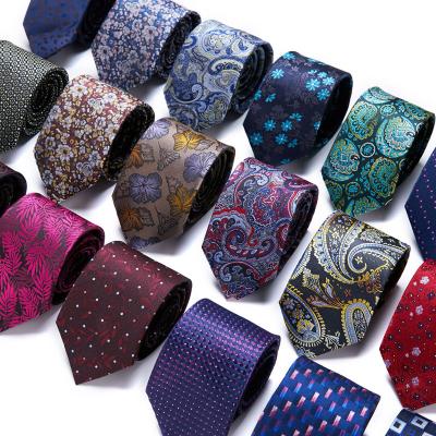 China Viable Wholesale High Quality Silk Striped Silk Neck Ties Navy Blue Neck Ties For Business Men Neck Ties for sale