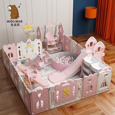 China Foldable Large Indoor Playpen For Babies Plastic Playpen Adult Baby Playpen for sale