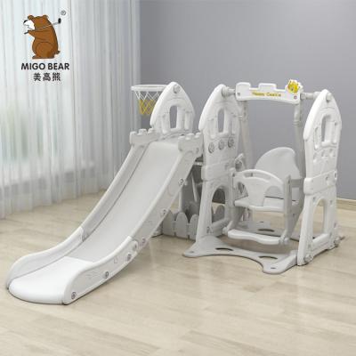 China 0-8 years old kids swing swing indoor playground slide set and slide set wholesale playground for sale