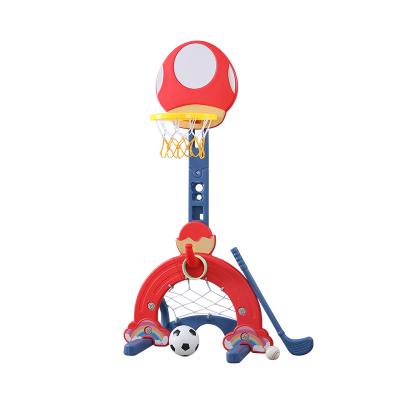 China Home Baby Mushroom Basketball Stand Plastic Basketball Stand Kids 0-8 Years Old for sale