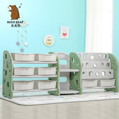 China Baby Chest Corner Closet Rack Modern Plastic Movable Drawer Toys Storage Kids Cabinets For Kindergarten Use for sale