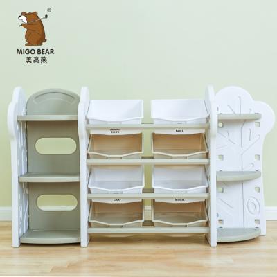 China Modern Indoor Corner Drawer Rack Small Storage Box Children's Toys Plastic Storage Cabinet Baby Book Shelves Baby Book Shelves for sale