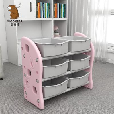 China European Standard Modern Child's Plastic Luxury Shelf With Toyshelf for sale