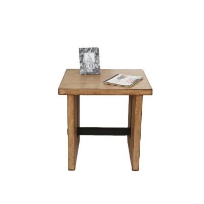 China Customized modern wooden side end table living room furniture small low simple design for sale