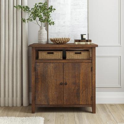 China Contemporary Dining Furniture Drawer Storage Cabinet Sideboard Natural Wood Wicker Cabinet for sale