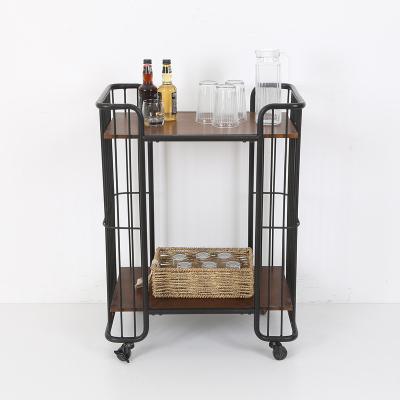 China Adjustable (Height) Bar Furniture Removable Bar And Double Dining Car Shelving With Metal Guardrail for sale