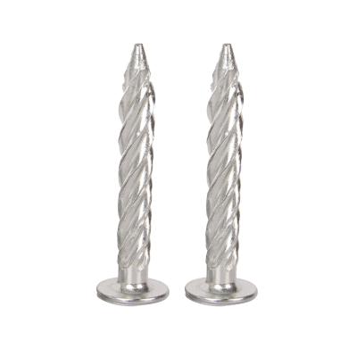 China Customized Popular Flat Carbon Steel Spiral Joint Nails Round Head Twist Nails for sale