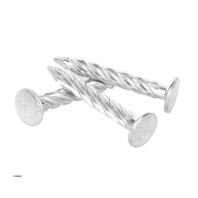 China Factory supply flat galvanized twisted handle ring threaded nails door and window decoration nails for sale