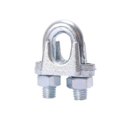 China Heavy Industry Factory Sale Heavy Duty Galvanized Rope Mouth Rigging Clamp Steel Wire U Clips for sale